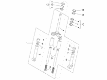 Horquilla/Tubo direccion - Conjunto tejuelos