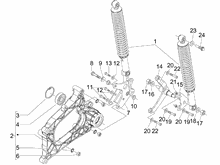 Suspensión trasera - Amortiguador/es