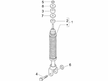 Suspensión trasera - Amortiguador/es