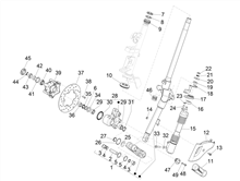 Horquilla/Tubo direccion - Conjunto tejuelos